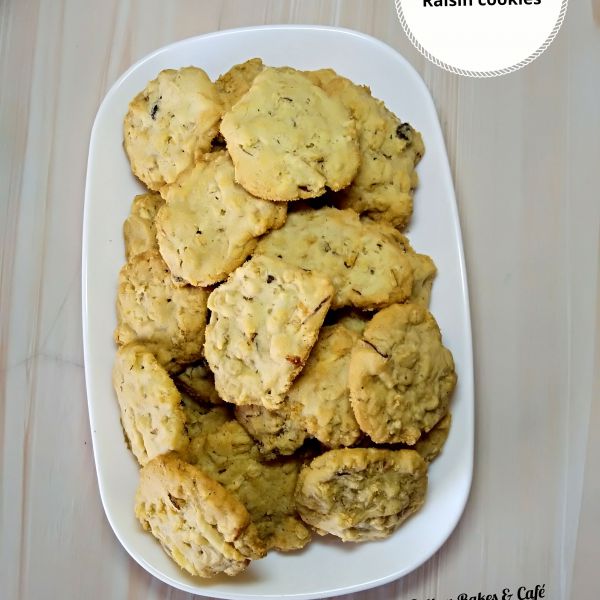 Coconut Oats and Raisin Cookies